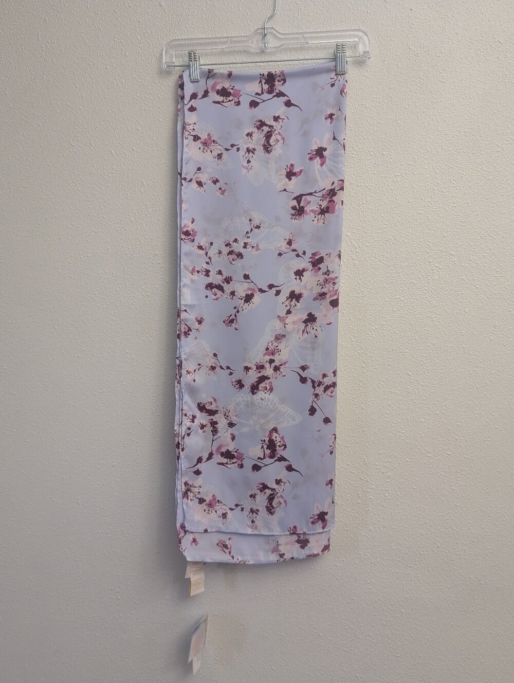 Disney Cinderella Floral Butterfly Scarf Wrap Lavender Purple NEW